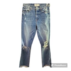 Mother Superior Jeans 25 NWOT  the insider crop step fray